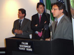 Pompilio Fabrizi, Director Western USA Italian Government Tourist Board, Matteo Renzi President Province of Florence, Antonio Preiti, Director Florence Tourist Board.