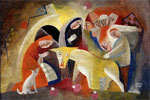 Bla Kdr, Visit of the Shepherds, gouache on paper, 1925