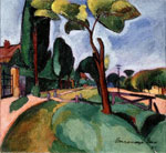 Gza Bornemisza, Village Street - oil on canvas, 1911